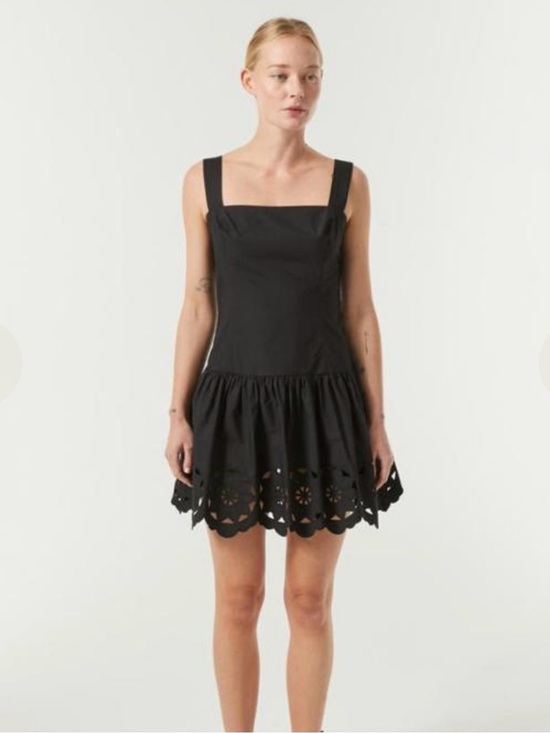 RHODE Dresses & Skirts - RHODE Resort Salina Cotton Eyelet Mini Dress Black